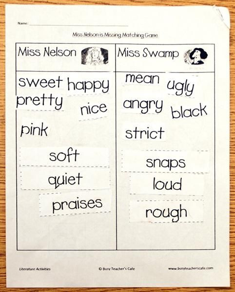 Miss Nelson is Missing Printables Miss Nelson is Missing Printables Google Search