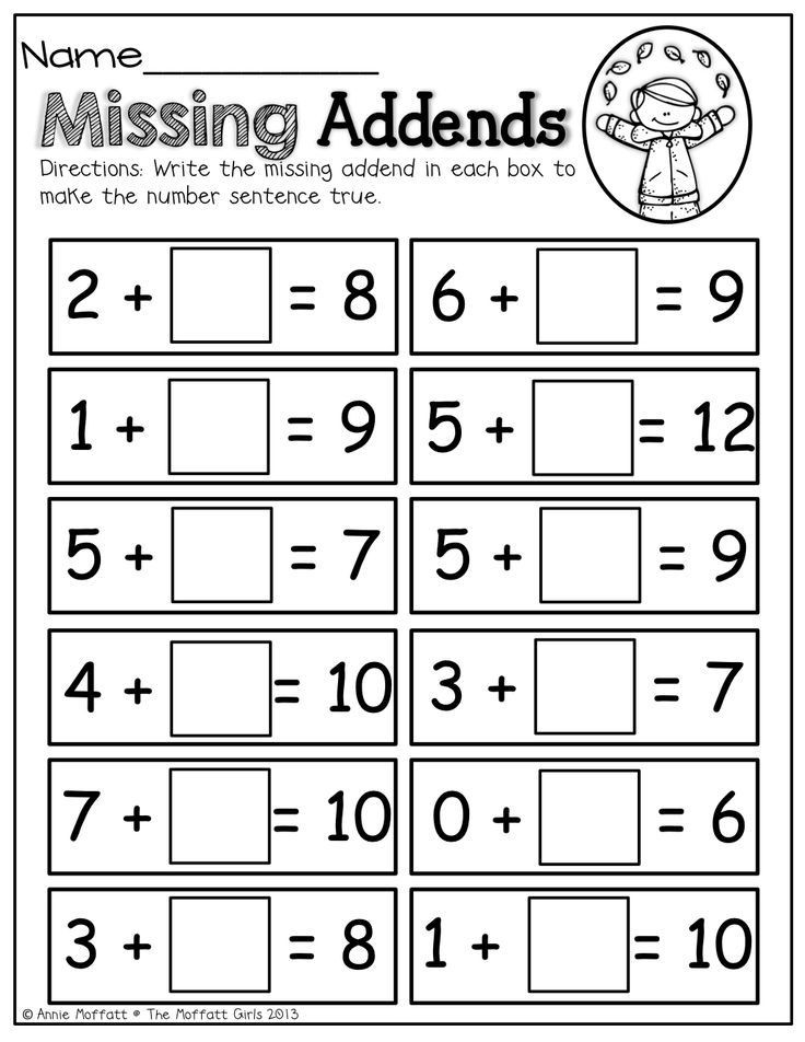 Missing Addends Worksheets 1st Grade Missing Addends 2nd Grade
