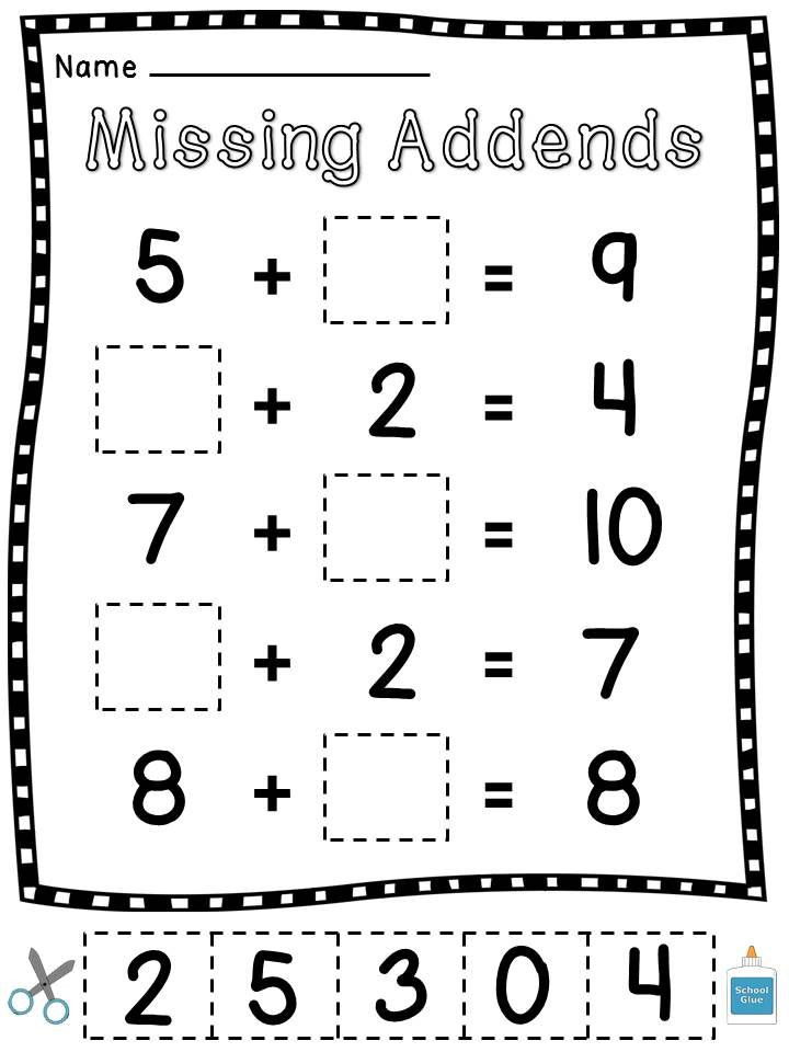 Missing Addends Worksheets 1st Grade Pin On Homeschooling
