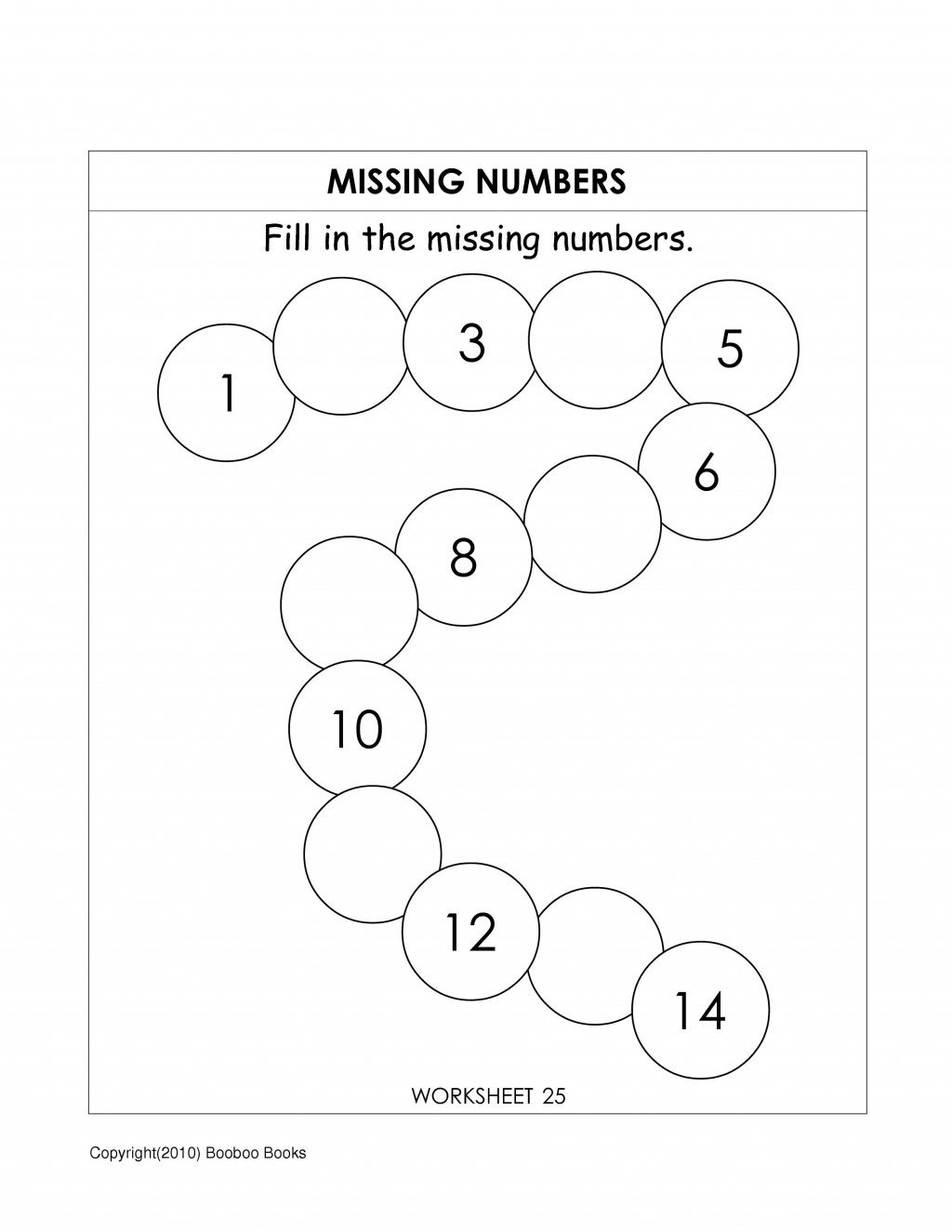 Missing Number Worksheet for Kindergarten Missing Number Worksheets for Kindergarten