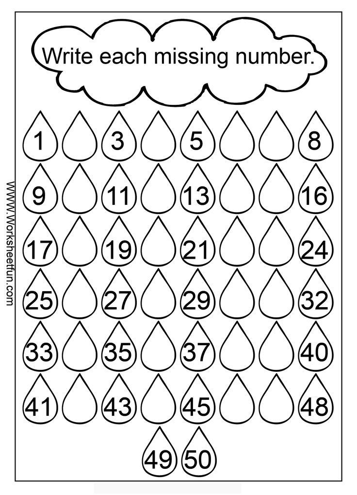 Missing Number Worksheet Kindergarten Missing Numbers 1 50 3 Worksheets Sight Has Lots Of Good