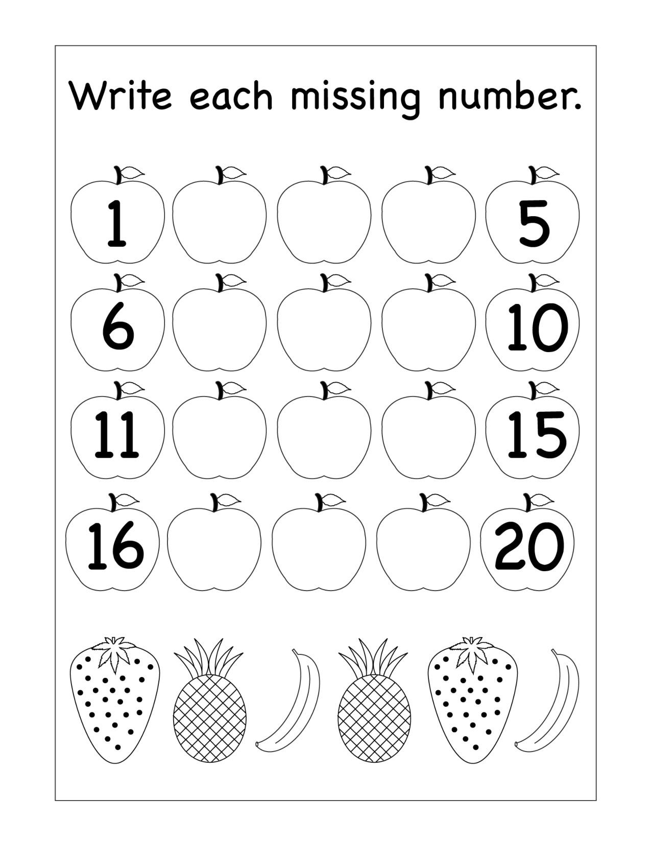 Missing Number Worksheet Kindergarten Missing Numbers Archives