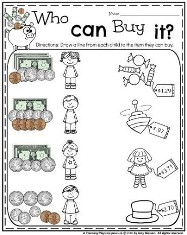 Money Worksheets for 3rd Grade Money Worksheets for 2nd Grade Planning Playtime