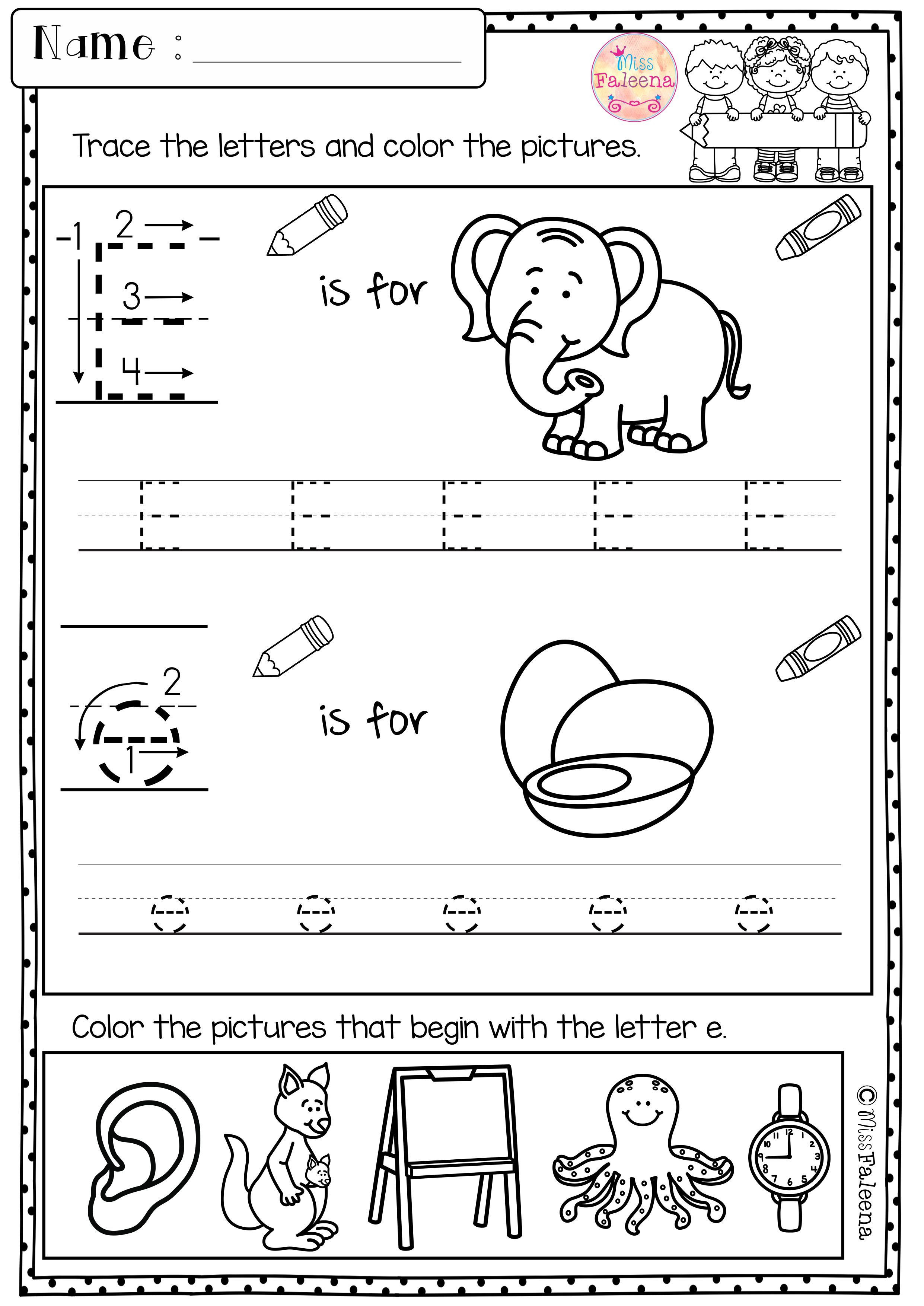 Morning Worksheets for Kindergarten Kindergarten Morning Work Set 1
