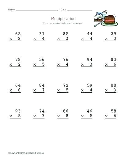 Multiplication Worksheets Grade 4 Printable Multiplication Worksheets Grade 6