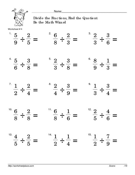 Multiplying Fractions Worksheet 6th Grade Dividing Fractions Worksheet 6th Grade &amp; Fractions