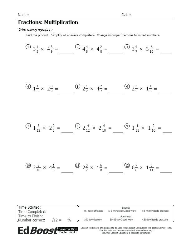 Multiplying Fractions Worksheet 6th Grade Fraction Multiplication Worksheet Fraction Multiplication