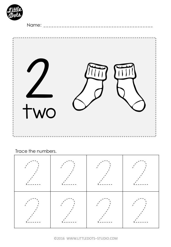 Number 2 Worksheets for Preschool Free Pre K Number 2 Worksheet Practice to Trace Number 2