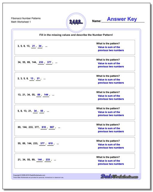 Number Patterns Worksheets Grade 6 Number Patterns