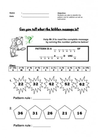 Number Patterns Worksheets Grade 6 Number Patterns