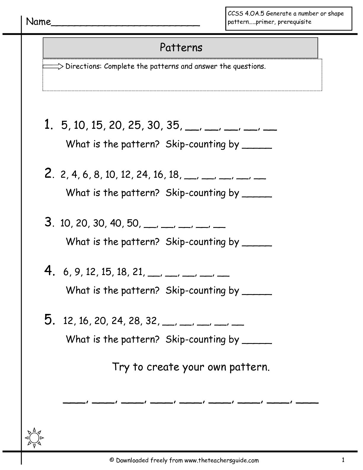 Number Patterns Worksheets Grade 6 Patterns and Equations Grade 6 Worksheets – Colabug