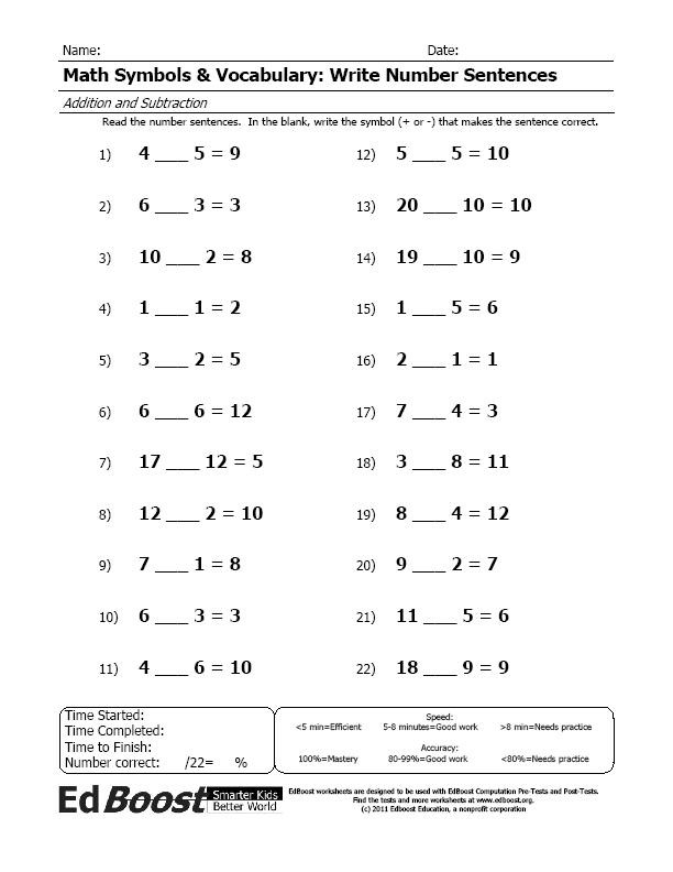 Number Sentence Worksheets 2nd Grade Missing Number Worksheet New 977 Missing Number Sentences
