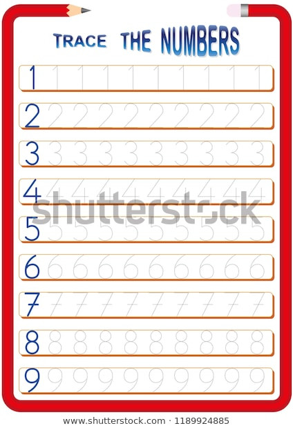 Number Tracing Worksheets for Kindergarten Math Worksheet Kindergarten Kids Tracing Numbers à¹à¸§à¸à¹à¸à¸­à¸£à¹à¸ªà¸à¹