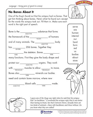Parts Of Speech Printable Worksheets Parts Of Speech Free Worksheets 5th Grade