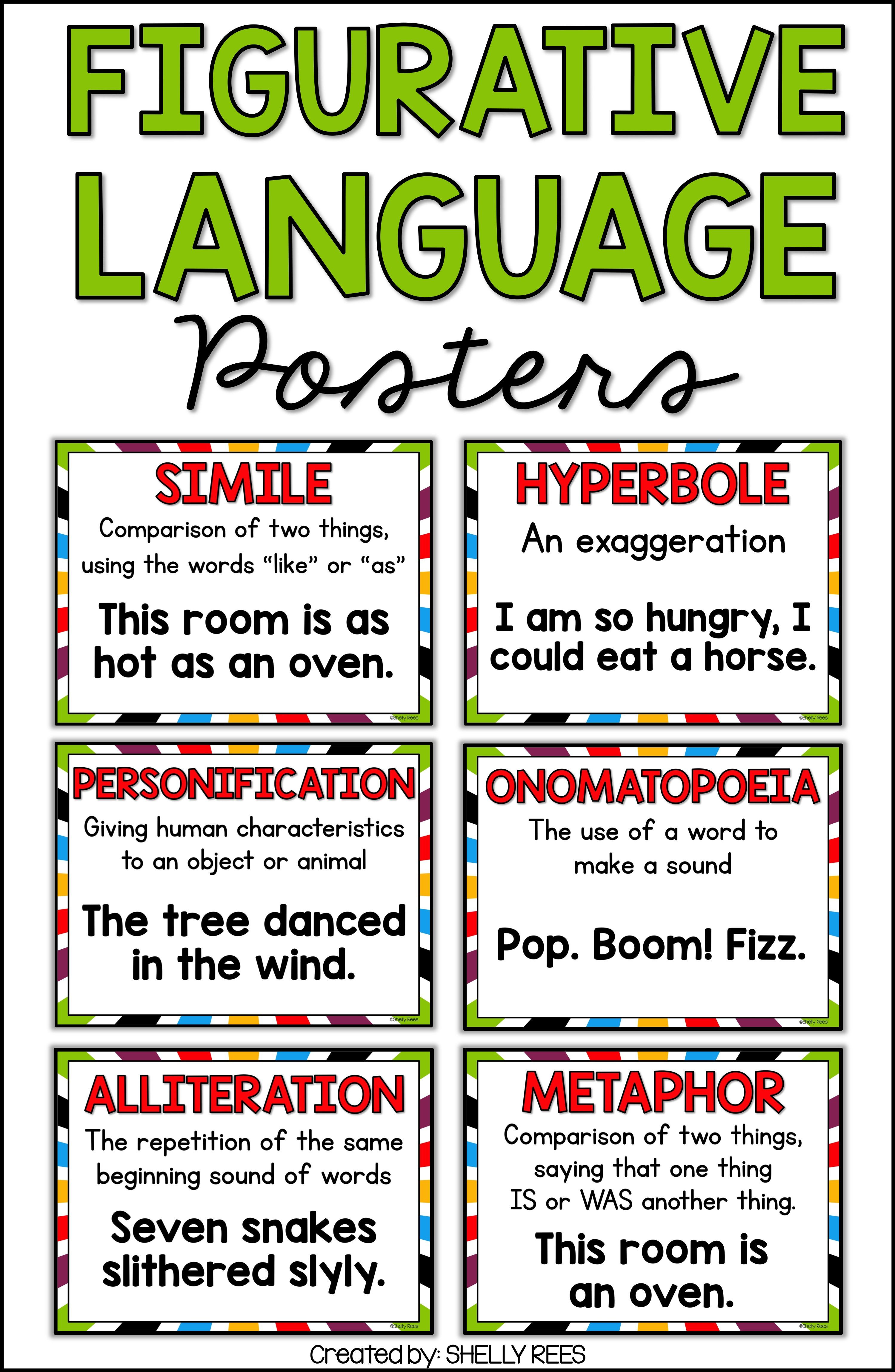 Figurative Language 5th Grade Figurative Language 5th Grade Printable