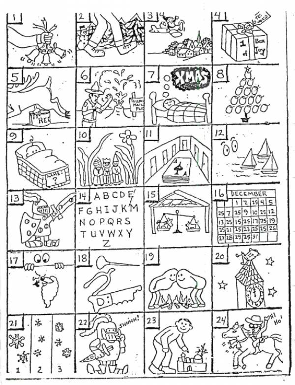 Pictogram Puzzles Printable Christmas Rebus Puzzles with Answers