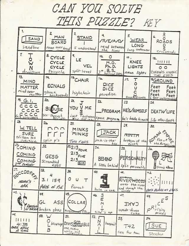 20 Pictogram Puzzles Printable Desalas Template