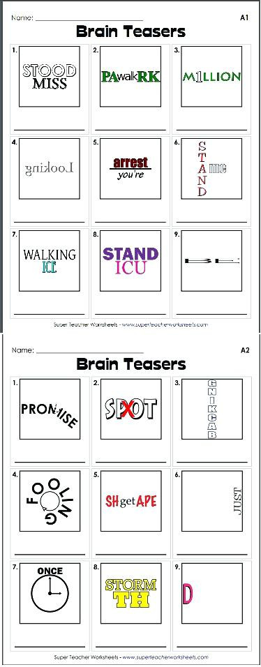 Pictogram Puzzles Printable top Printable Rebus Puzzles Pdf