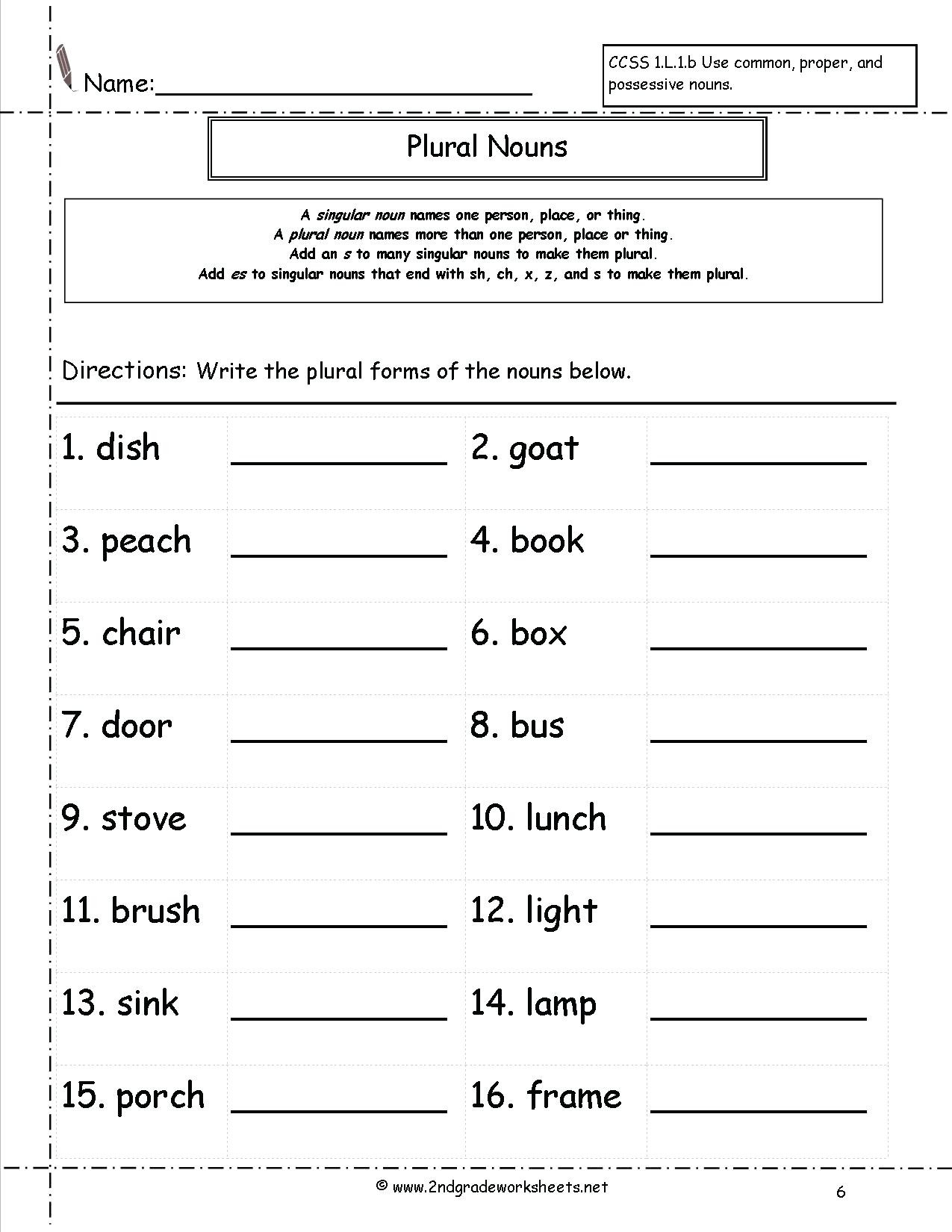Plurals Worksheet 3rd Grade Noun Worksheets 3rd Grade Plural Nouns Worksheet Quiz