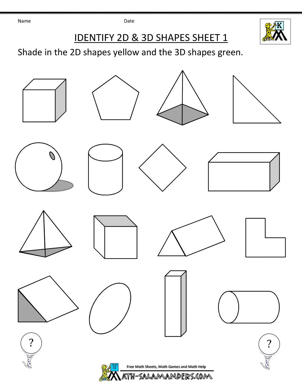 Polygon Worksheets 2nd Grade 6 Math Geometry Worksheets Grade 2 3 – Learning Worksheets