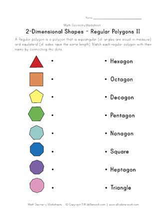Polygon Worksheets 2nd Grade Regular Polygons Worksheet 2