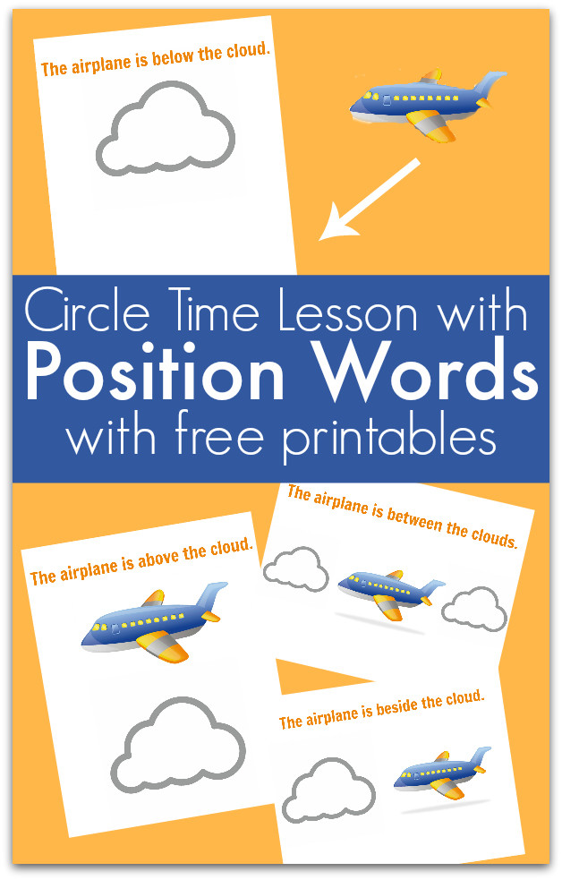 Positional Words Preschool Worksheets Circle Time Lesson About Position Words No Time for Flash