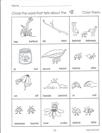 Positional Words Preschool Worksheets Positional Words Worksheets for Preschool – Keepyourheadup