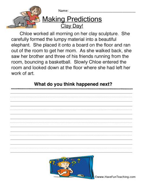 Prediction Worksheets 3rd Grade Predictions Worksheets • Have Fun Teaching