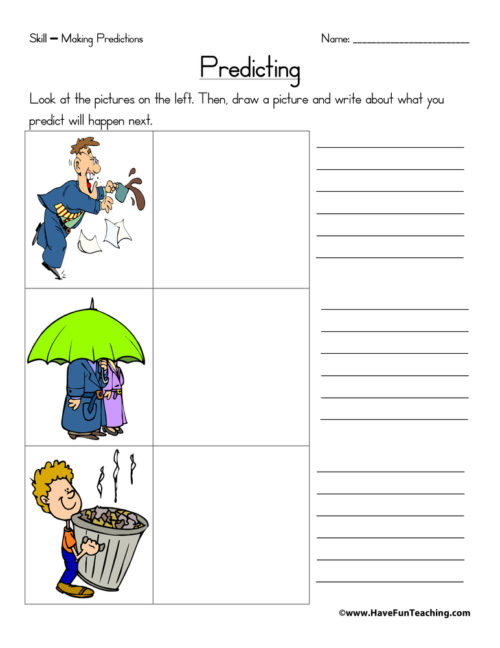 Prediction Worksheets 3rd Grade Predictions Worksheets • Have Fun Teaching