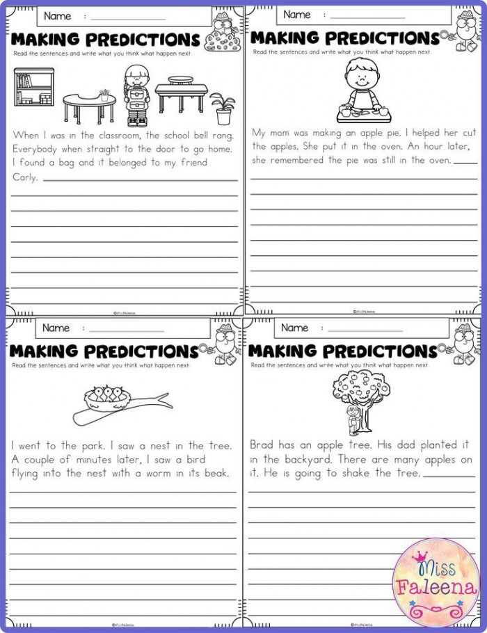 Predictions Worksheets 3rd Grade Learning to Make Predictions Worksheets