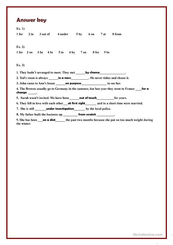Prepositional Phrase Worksheet 4th Grade Preposition Noun Phrases English Esl Worksheets for