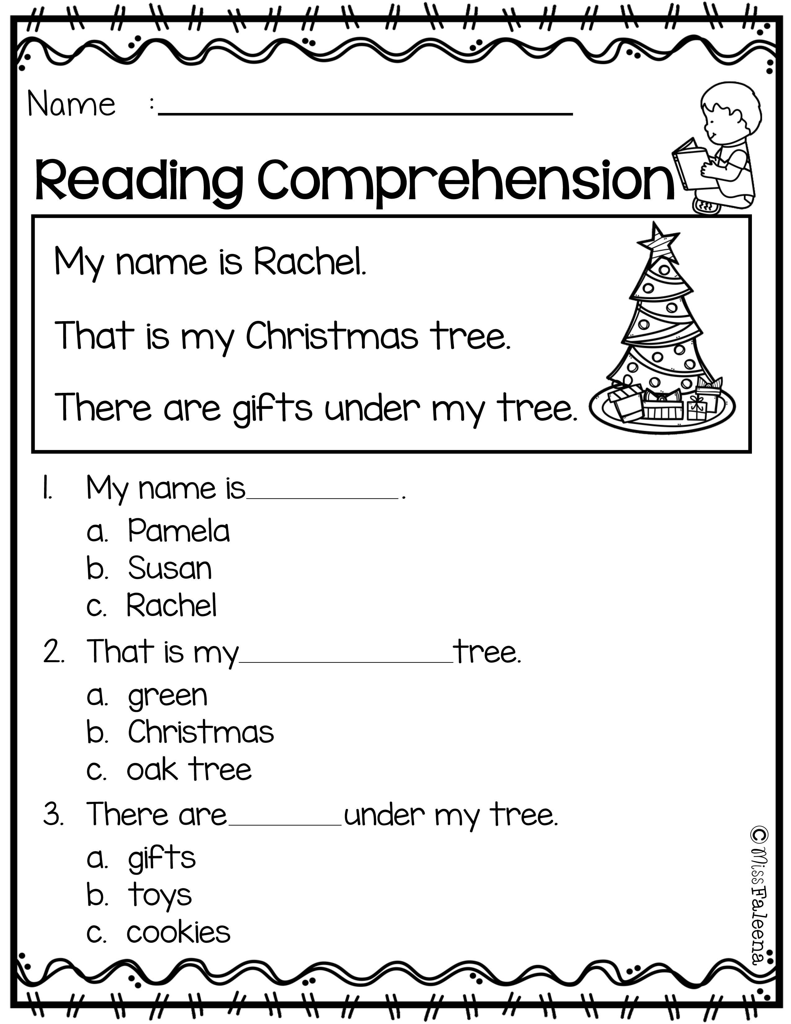 Preschool Reading Comprehension Worksheets Free Reading Prehension