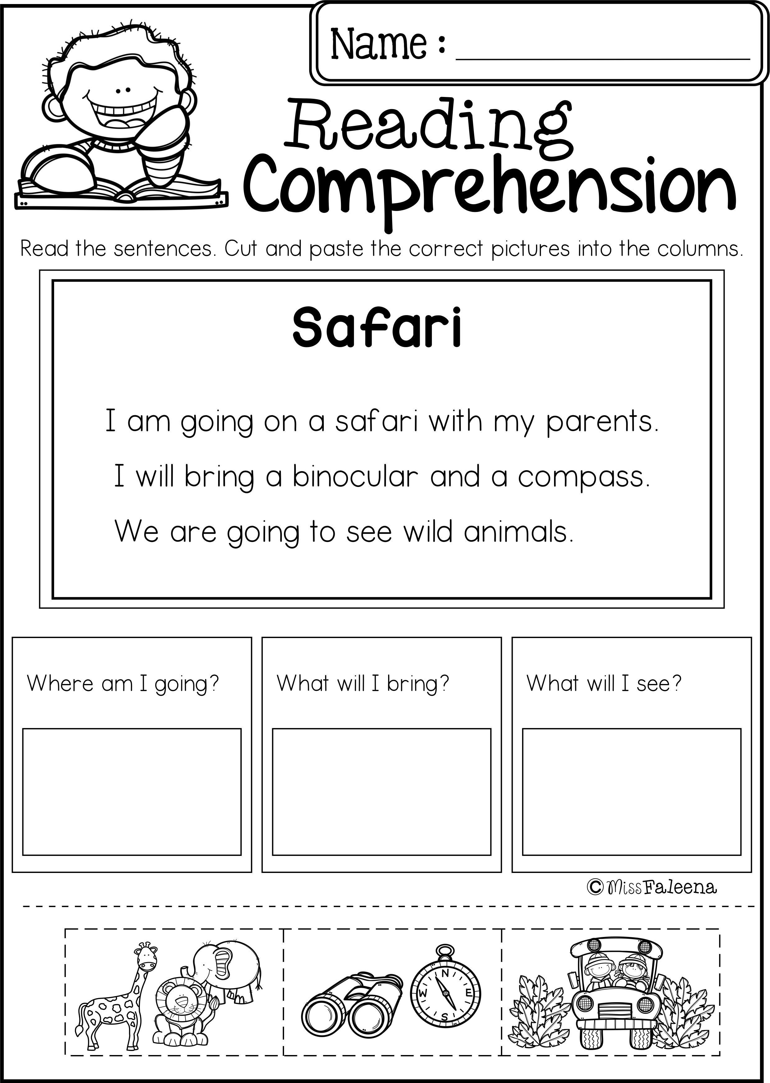 Preschool Reading Comprehension Worksheets Pin On Special Education