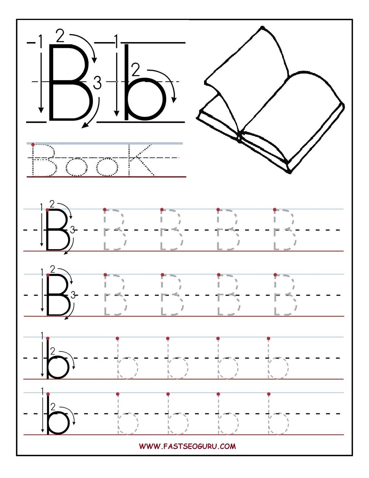 Preschool Worksheets Letter B Printable Letter B Tracing Worksheets for Preschool