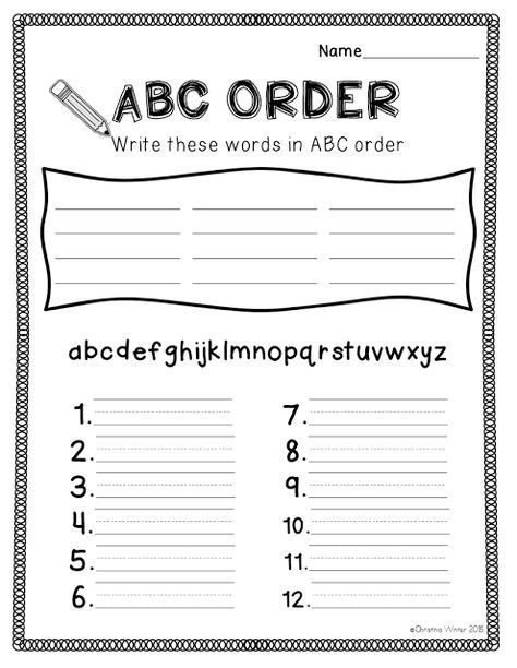 Printable Abc order Worksheets Practice Abc order Worksheets