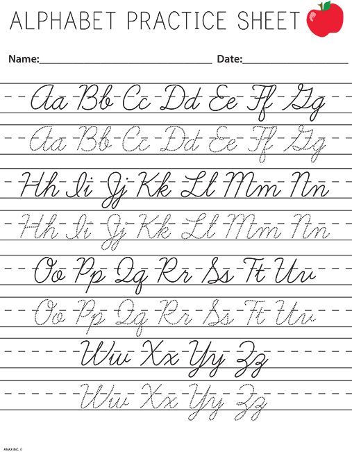 Printable Cursive Alphabet Chart 9e6ce9a Ecd2b3714d0aaa79fd Cursive Writing Worksheets