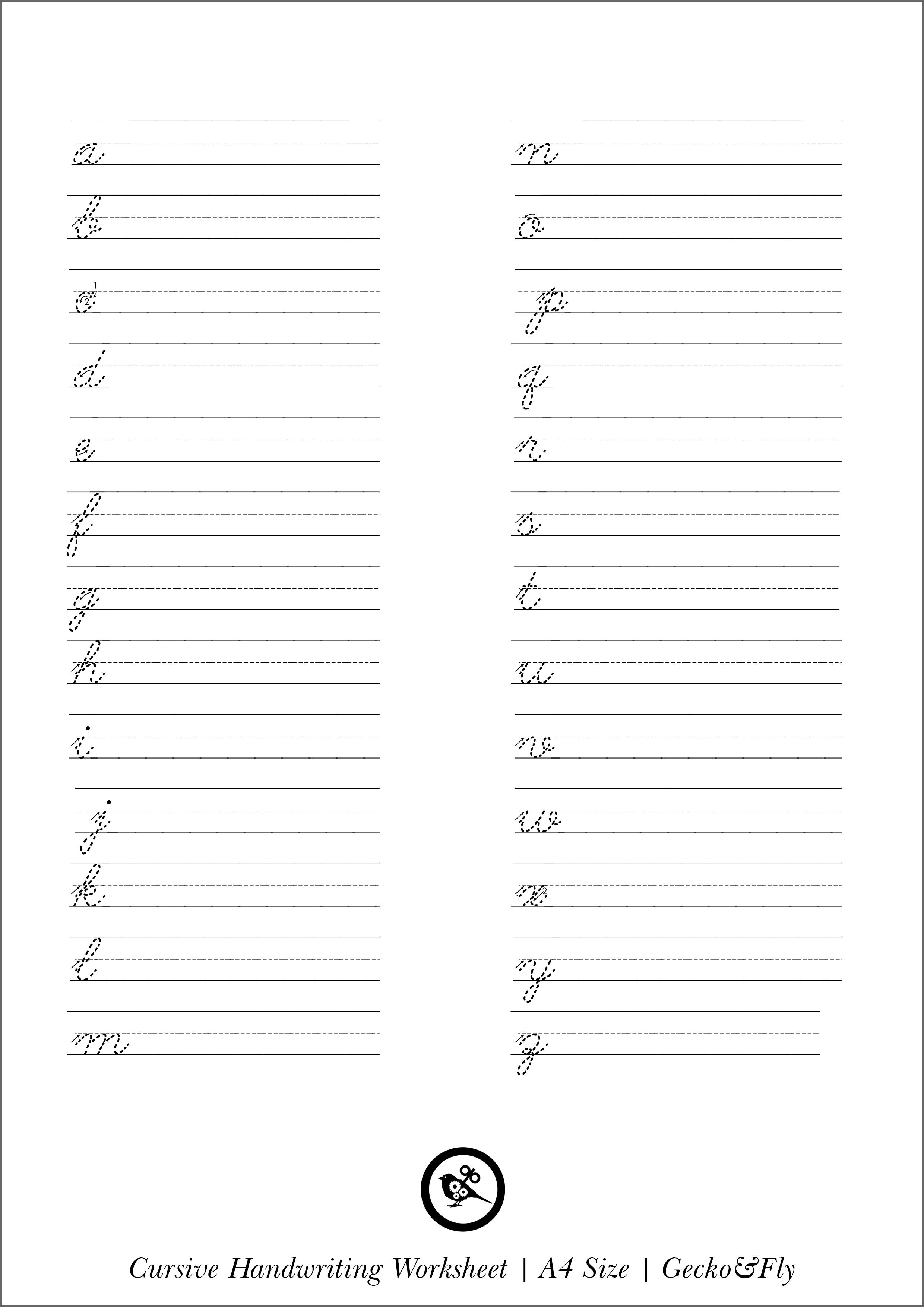 Printable Cursive Writing Worksheets 5 Printable Cursive Handwriting Worksheets for Beautiful