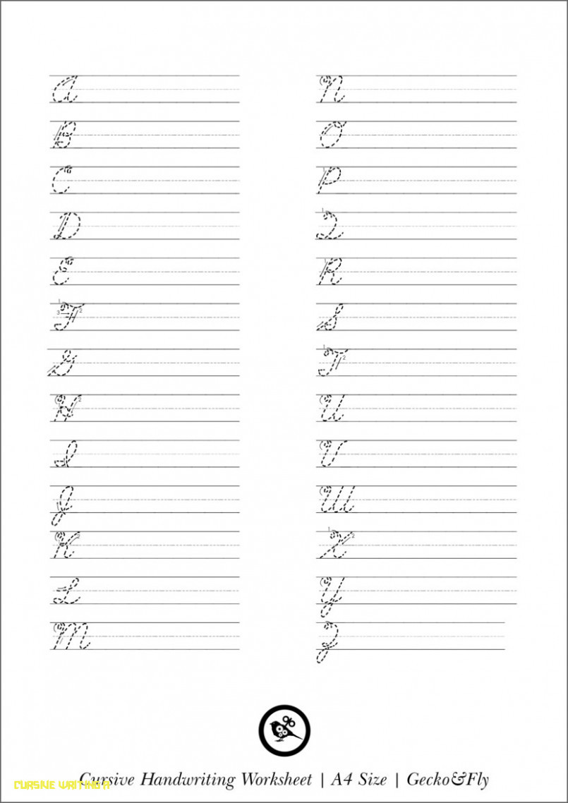 Printable Cursive Writing Worksheets 5 Printable Cursive Handwriting Worksheets for Beautiful