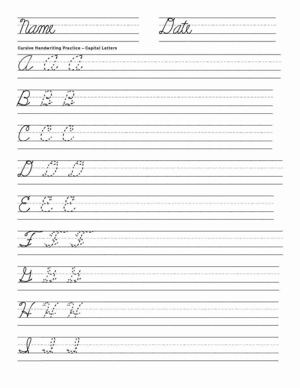 Printable Cursive Writing Worksheets Worksheet Kindergarten Handwriting Booklet Cursive