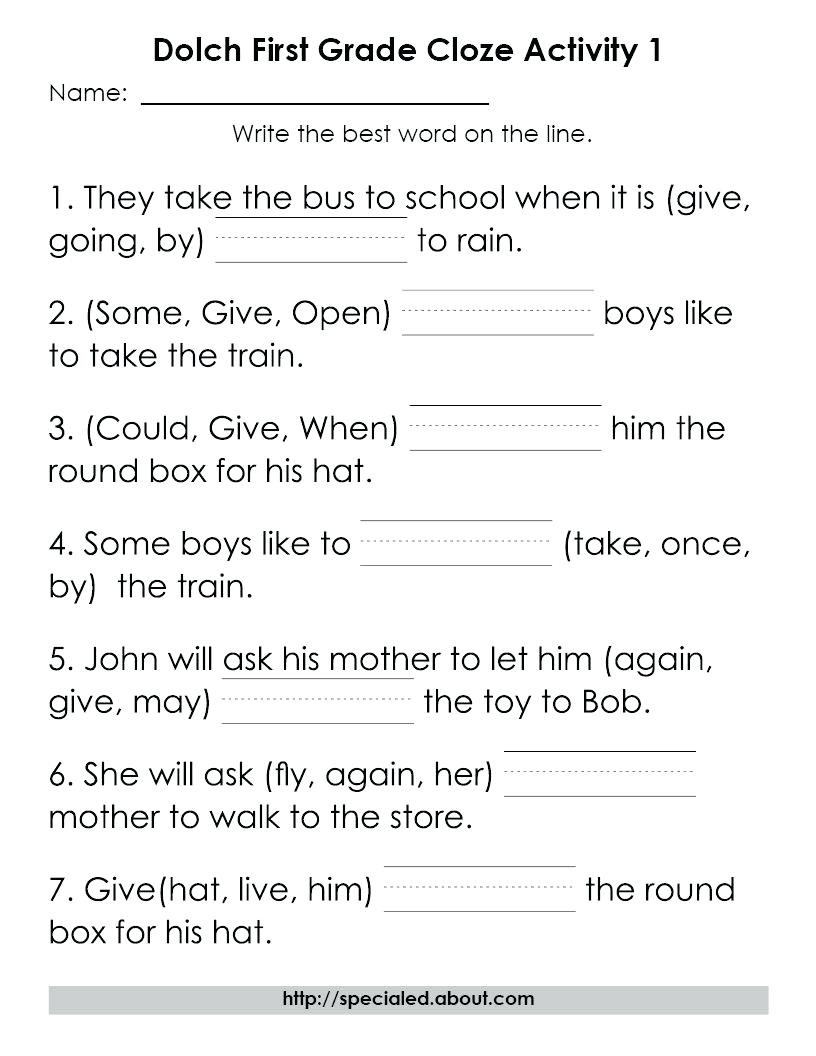 Printable First Grade Reading Worksheets 1st Grade Worksheet Reading to Printable 1st Grade