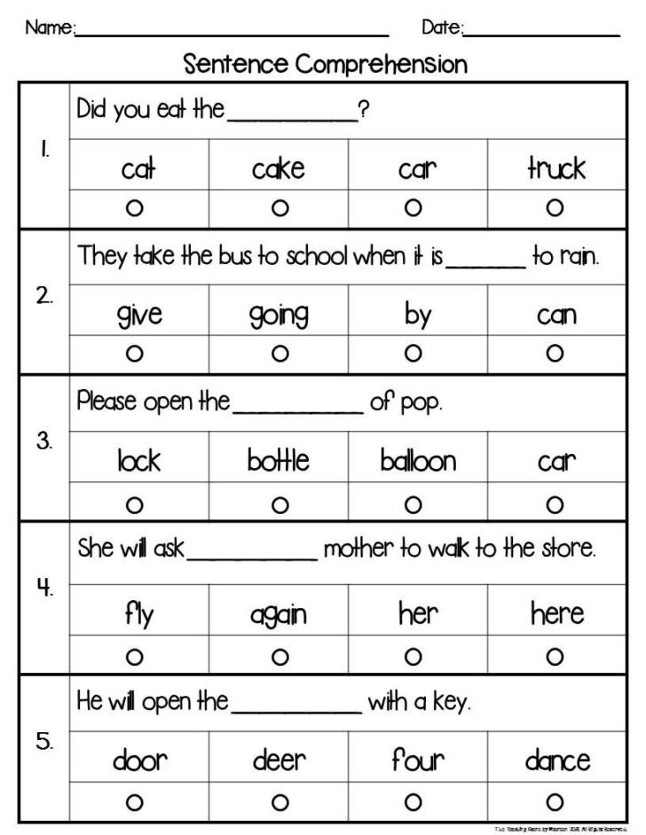 Printable First Grade Reading Worksheets Free Printable Reading Worksheets for Kindergarten and First