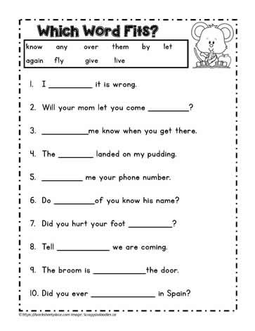 Printable First Grade Reading Worksheets Reading Worksheet 5 Worksheets