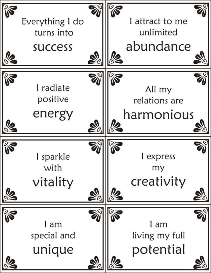 Printable Self Esteem Worksheets Affirmations for Self Esteem Positive Free Printable