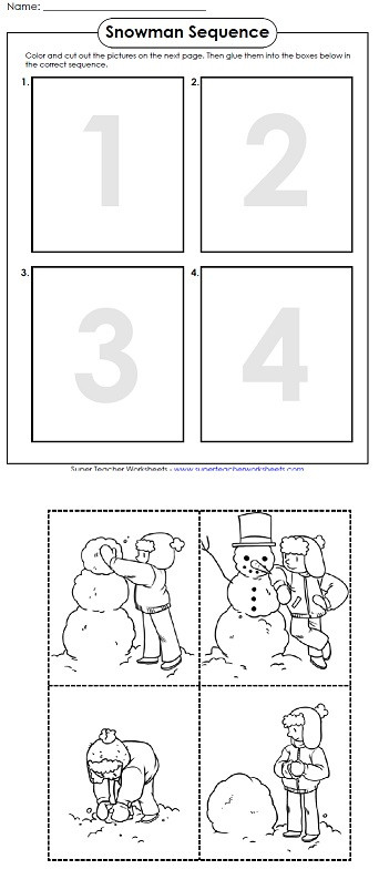Printable Sequencing Worksheets A Printable Worksheet for Winter