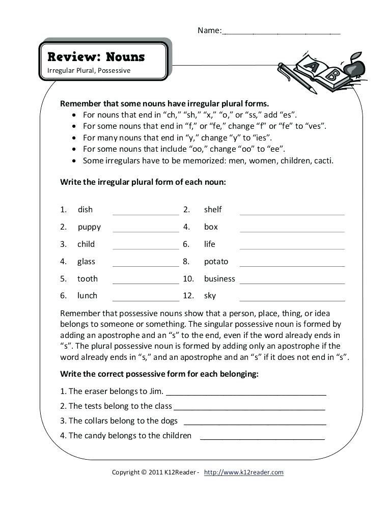 Pronoun Worksheets 5th Grade Nouns and Pronouns Worksheets Plural Noun Worksheet Pronoun