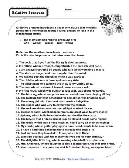 20 Pronoun Worksheets 5th Grade Desalas Template