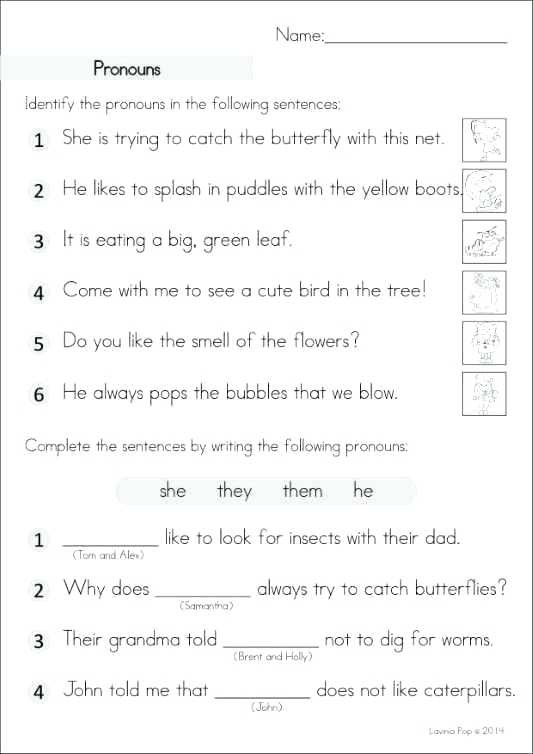 Pronoun Worksheets for 2nd Grade Nouns and Pronouns Worksheets Nouns and Pronouns Worksheets