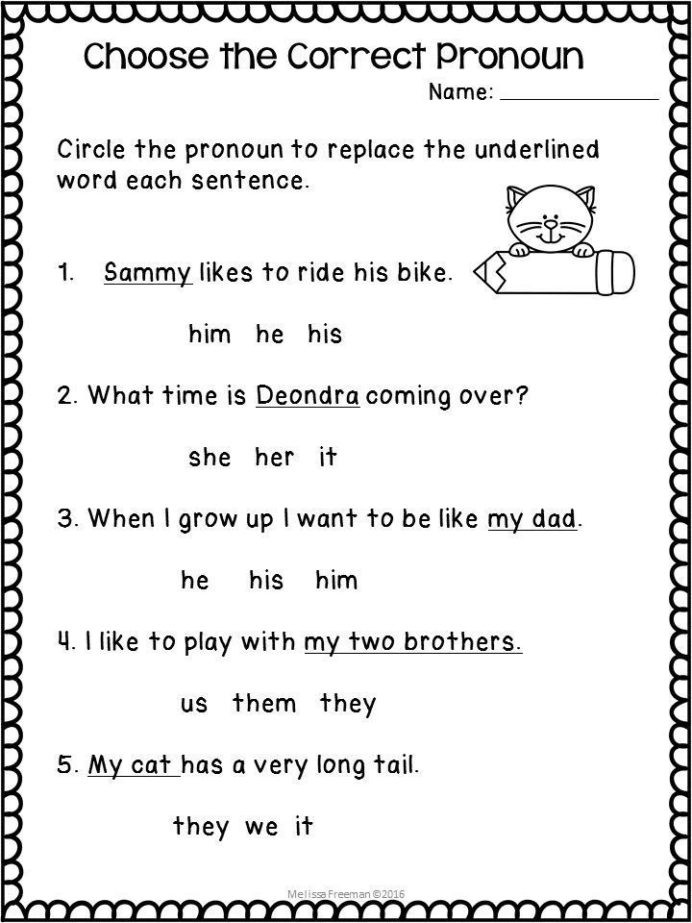 Pronoun Worksheets for Kindergarten Free Learning Pronouns Worksheets Worksheets Grade 2 Learning