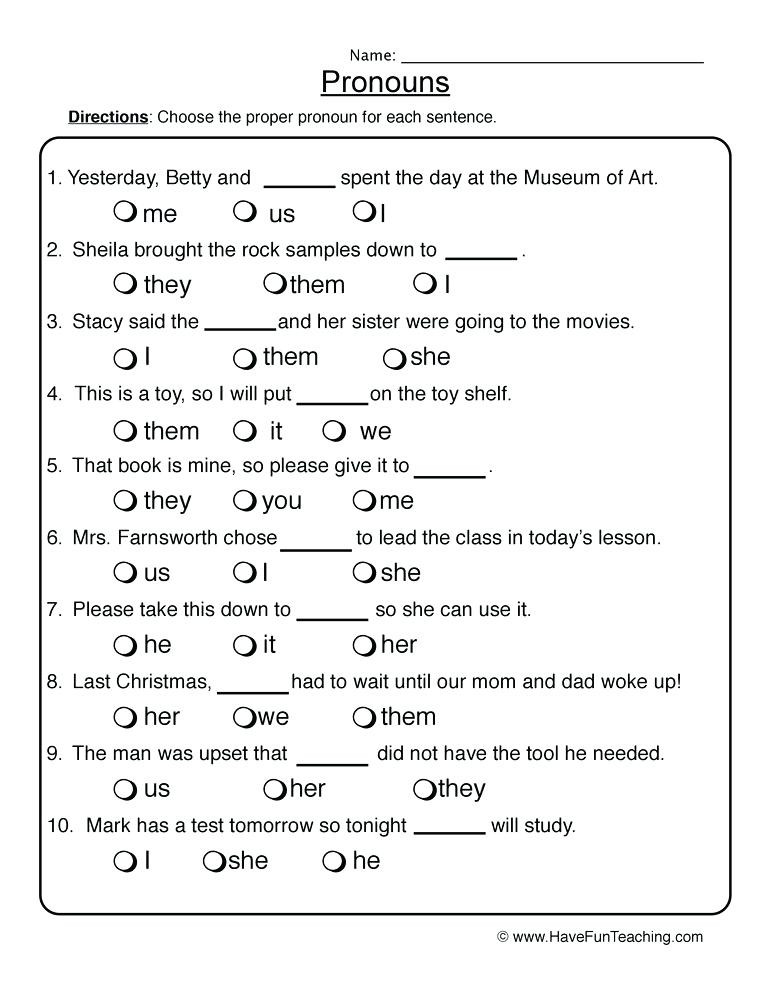 Pronoun Worksheets Second Grade Parts Of Speech Worksheets 2nd Grade – Keepyourheadup