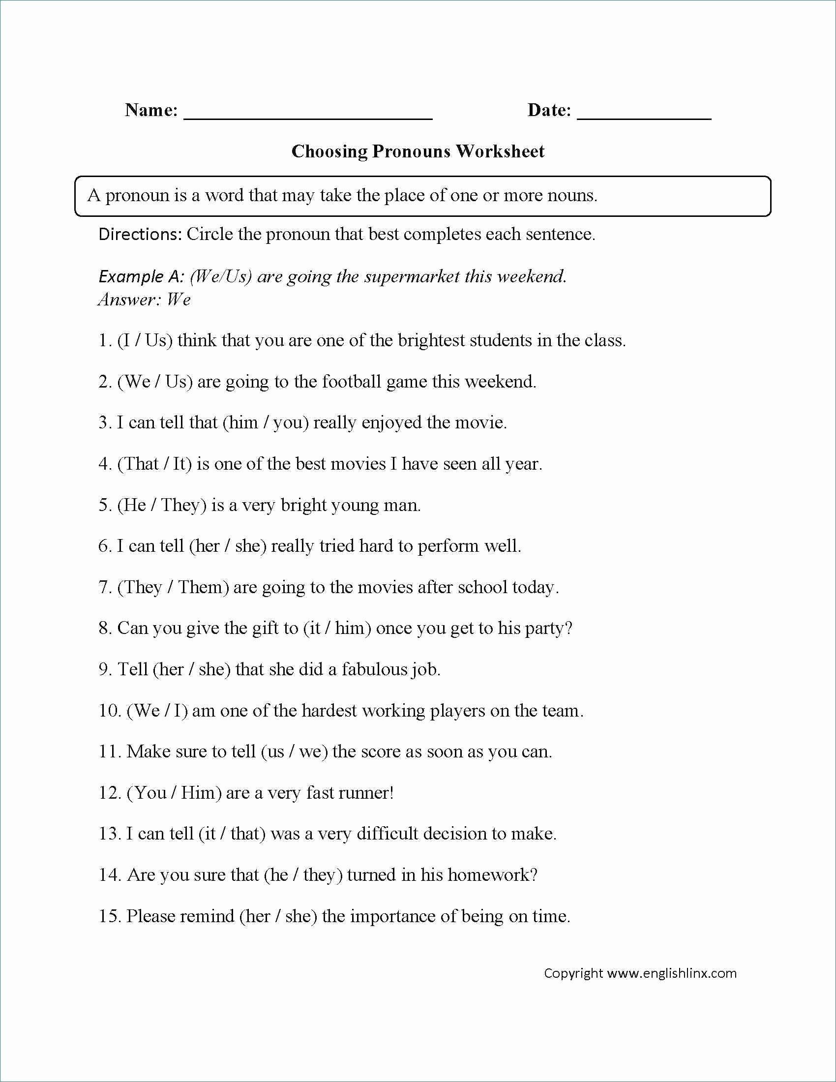 Pronouns Worksheets 5th Grade Football Party Flyer Template Free In 2020